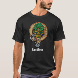 Klan Hamilton Vapensköld över jakt på Tartan T-Shi T Shirt