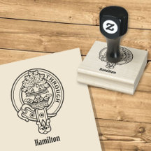 Klan Hamilton Vapensköld Rubber Frimärke