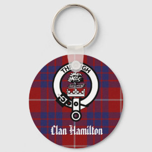 Klan Hamilton Vapensköld & Tartan Nyckelring