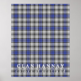 Klan Hannay Färg från Scotland Tartan Poster