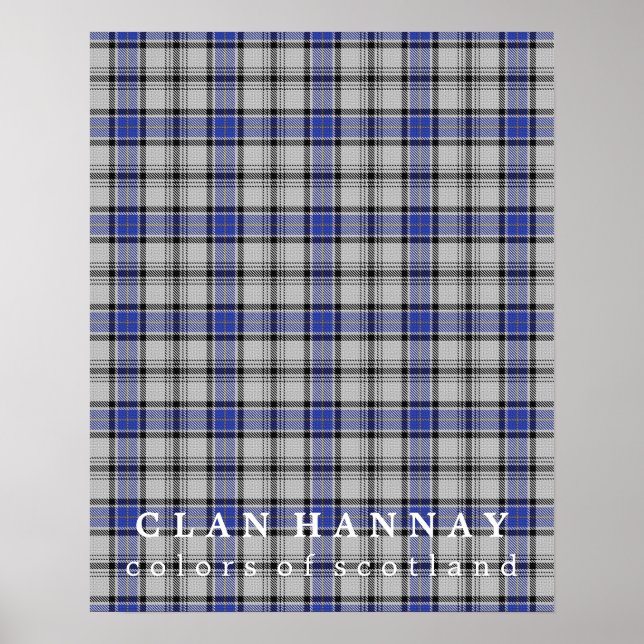 Klan Hannay Färg från Scotland Tartan Poster (Framsidan)
