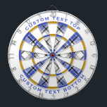 Klan Hannay Tartan Darttavla<br><div class="desc">Klan Hannay traditionell tartan med modernt färg. Sömlös mönster. Två anpassningsbar på yttre ring.</div>