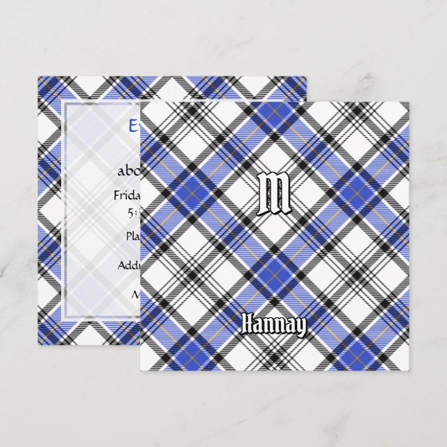 Klan Hannay Tartan Inbjudningar (Fram/baksida)