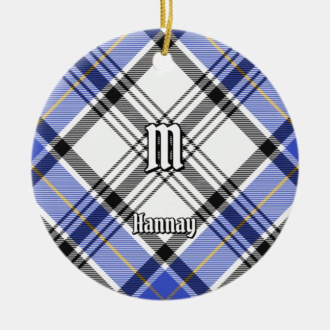 Klan Hannay Tartan Julgransprydnad Keramik (Framsidan)