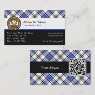 Klan Hannay Tartan Visitkort
