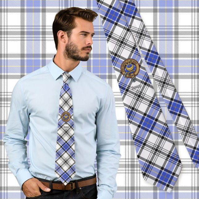 Klan Hannay Vapensköld över Tartan Slips (Skapare uppladdad)