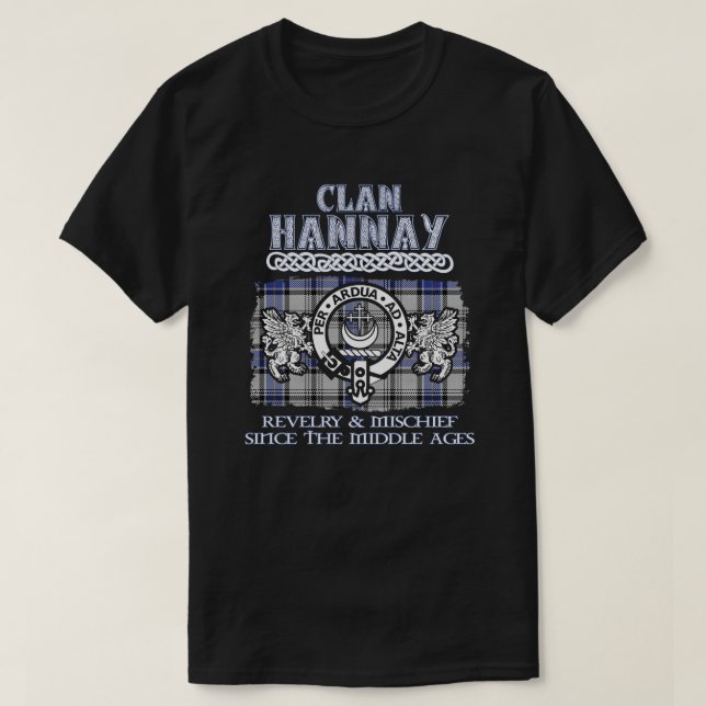 Klan Hannay vapensköld Scottish klans Scottish Sur T Shirt (Design framsida)