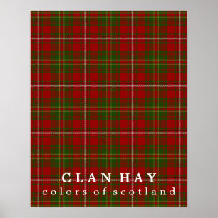 Klan Hay Färg i Scotland Tartan Poster