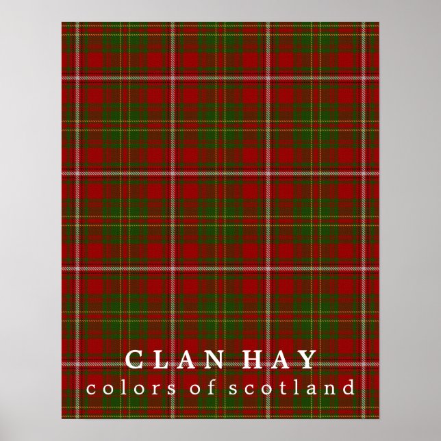 Klan Hay Färg i Scotland Tartan Poster (Framsidan)