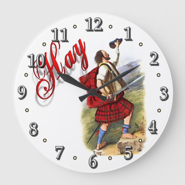 Klan Hay Scottish Dream Clock Stor Klocka (Framsida)