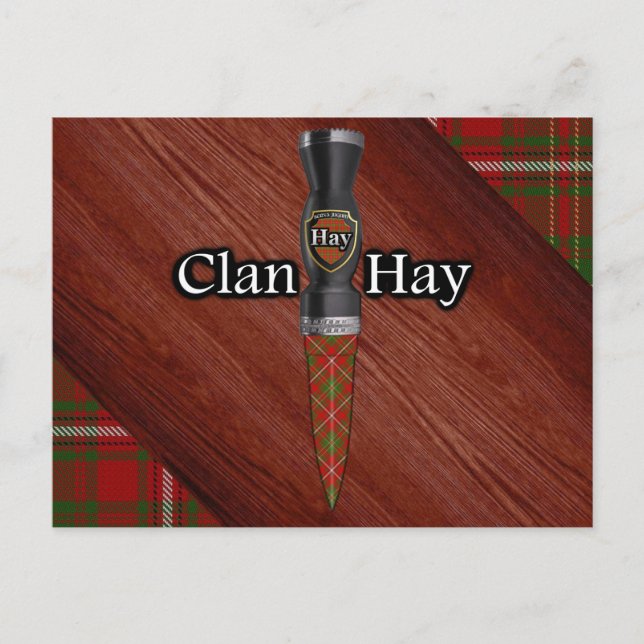 Klan Hay Tartan Sgian Dubh Blade Vykort (Framsida)