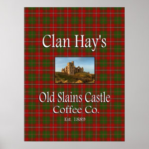 Klan Hays gamla Slains Castle Coffee Co. Poster