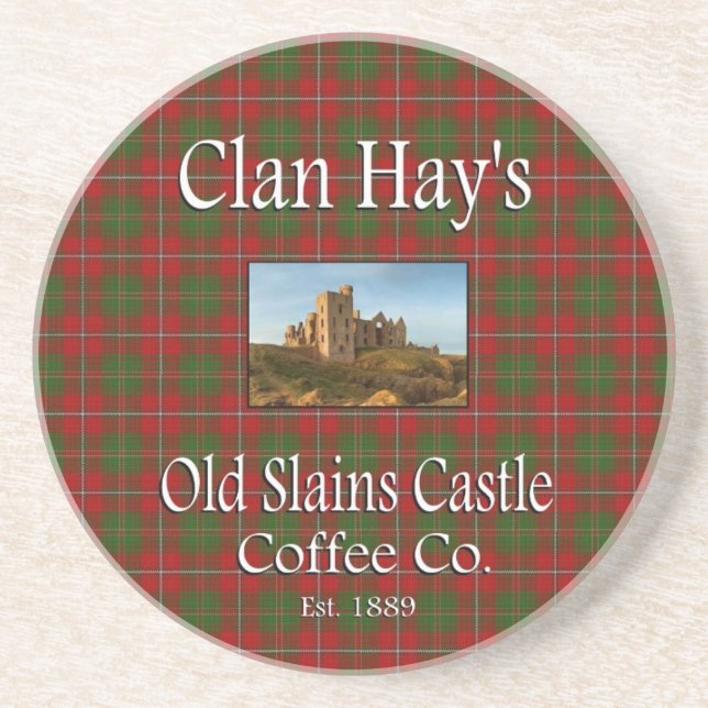Klan Hays gamla Slains Castle Coffee Co. Underlägg Sandsten (Framsidan)