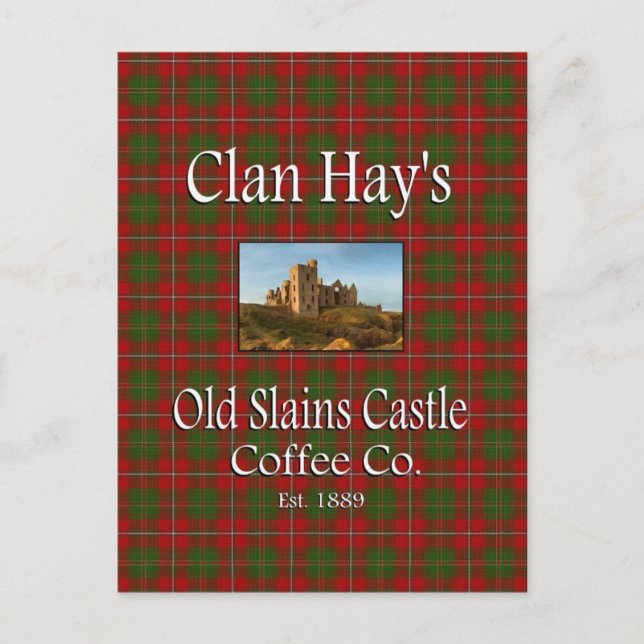 Klan Hays gamla Slains Castle Coffee Co. Vykort (Framsida)