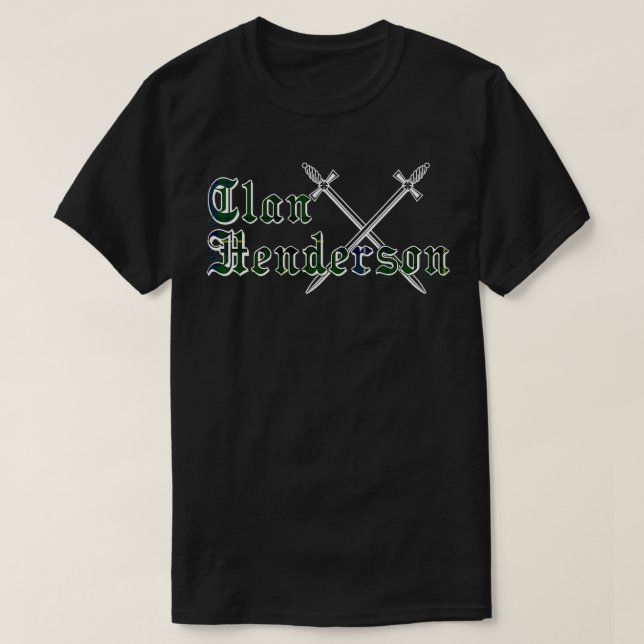 Klan Henderson-efternamn efternamn Scottish Tartan T Shirt (Design framsida)