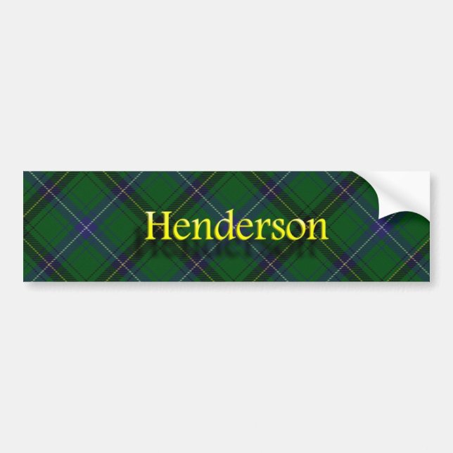 Klan Henderson Scottish Tartan Bildekal (Framsidan)