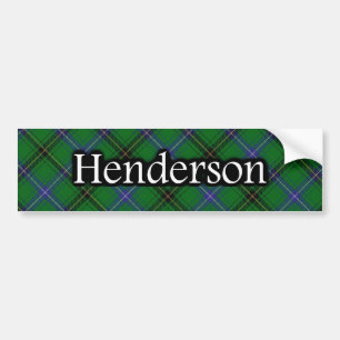 Klan Henderson Scottish Tartan Bumper Sticker Bildekal