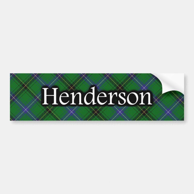 Klan Henderson Scottish Tartan Bumper Sticker Bildekal (Framsidan)