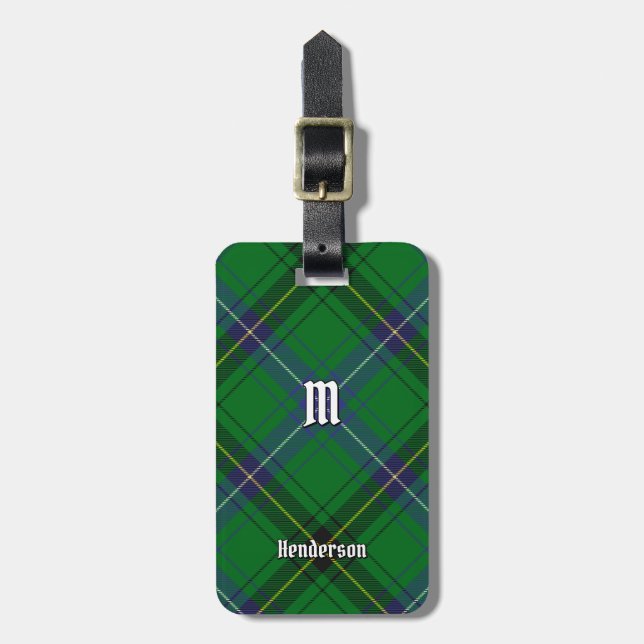 Klan Henderson Tartan Bagagebricka (Vertikal Framsida)