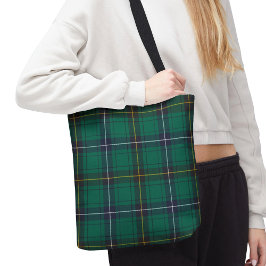 Klan Henderson Tartan Grönt Blue Check Tygkasse