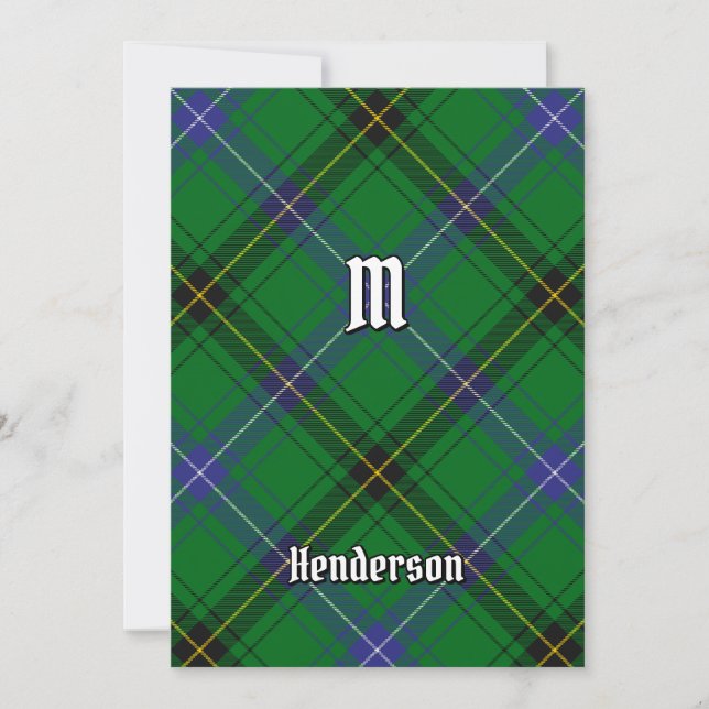 Klan Henderson Tartan Inbjudningar (Framsida)