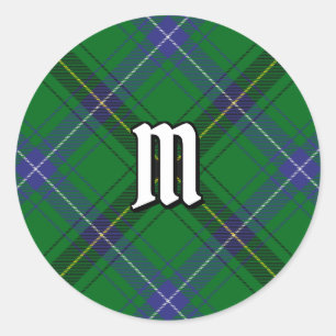 Klan Henderson Tartan Runt Klistermärke