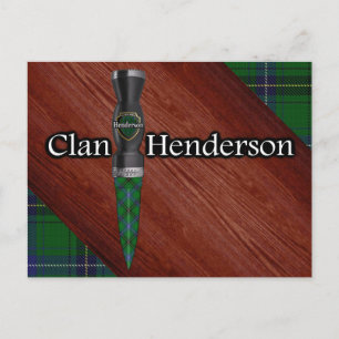Klan Henderson Tartan Sgian Dubh Blade Vykort