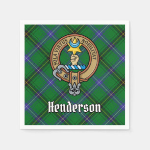 Klan Henderson Vapensköld över Tartan Pappersservett