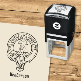 Klan Henderson Vapensköld Självfärgande Stämpel