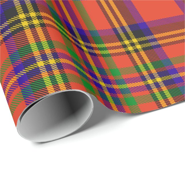 Klan Hepburn Tartan Presentpapper (Rullad Hörn)
