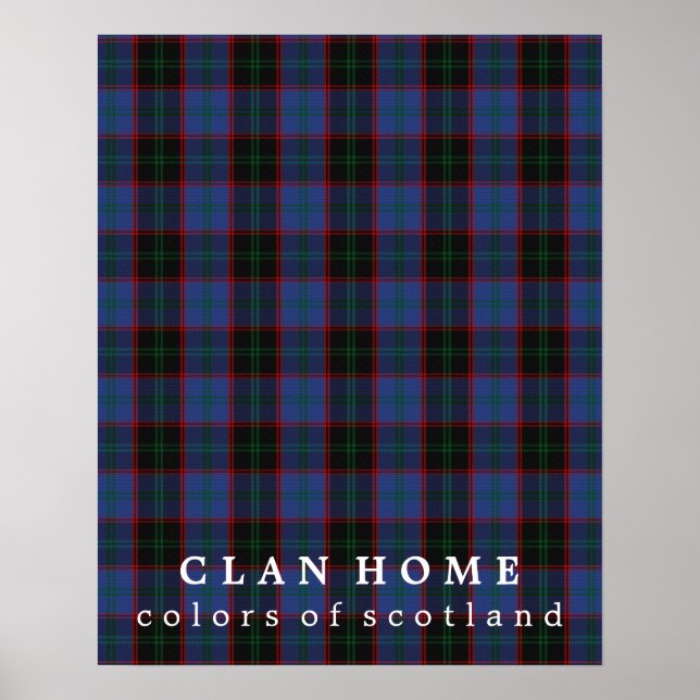 Klan Home Färg of Scotland Tartan Poster (Framsidan)