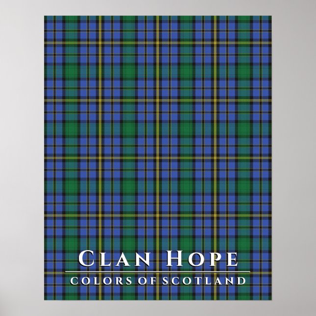 Klan Hope Färg of Scotland 2 Tartan Play Poster (Framsidan)