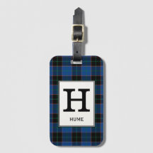 Klan Hume Tartan Monogrammed