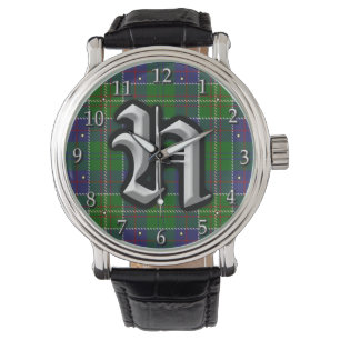 Klan Hunter Brev H Monogram Tartan Armbandsur