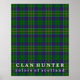 Klan Hunter Färg of Scotland Tartan Poster