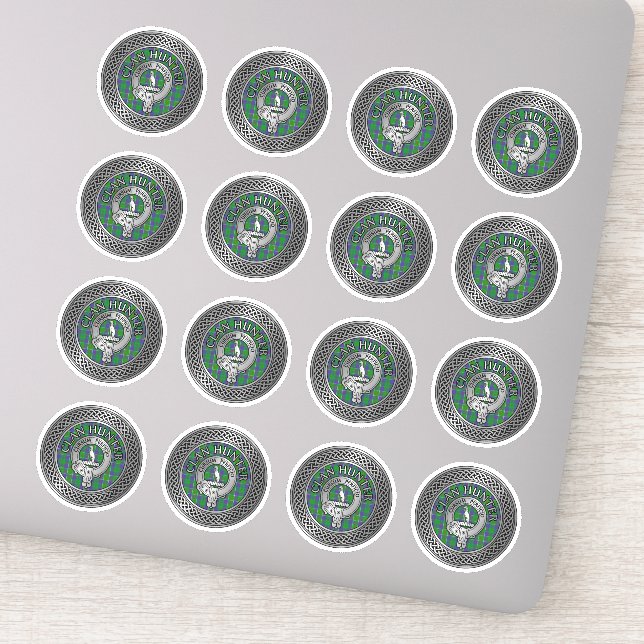 Klan Hunter Vapensköld & Tartan Knot Klistermärken (Detalj)