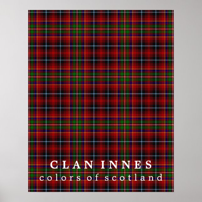 Klan Innes Färg i Skottland Tartan Poster (Framsidan)