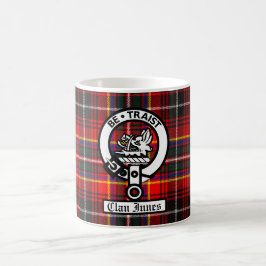 Klan Innes Vapensköld Badge och Tartan Kaffemugg