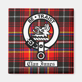 Klan Innes Vapensköld Badge och Tartan Magnet