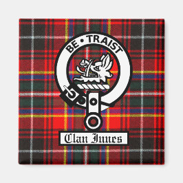 Klan Innes Vapensköld Badge och Tartan Magnet