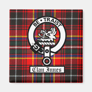 Klan Innes Vapensköld Badge och Tartan Magnet