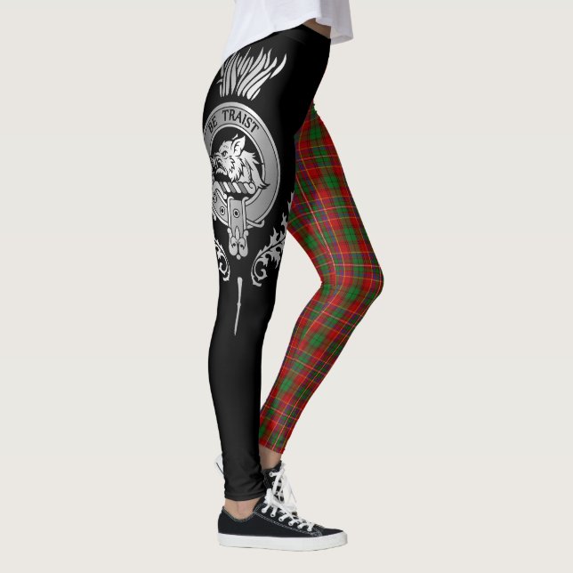 Klan Innes Vapensköld och Tartan Leggings (Höger)