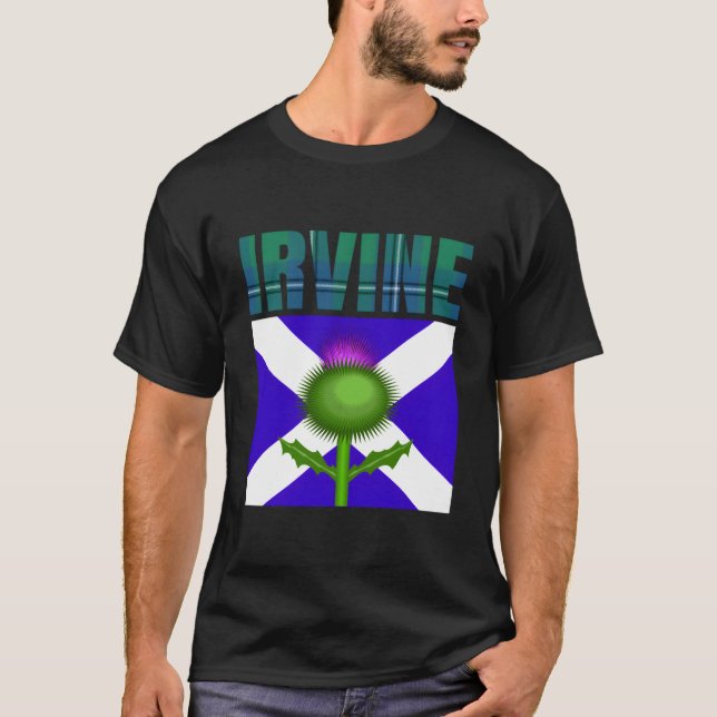 Klan Irvine Tartan Scottish Family Namn Scotland P T Shirt (Framsida)