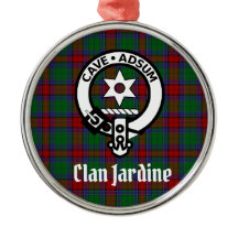 Klan Jardine Vapensköld Badge och Tartan