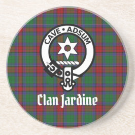 Klan Jardine Vapensköld Badge och Tartan Underlägg
