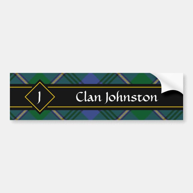 Klan Johnston Tartan Bumper Sticker Bildekal (Framsidan)