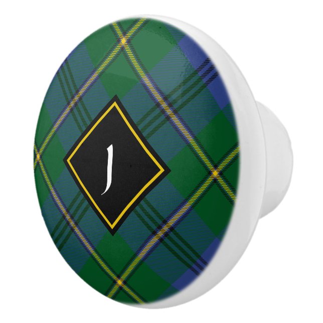 Klan Johnston Tartan Ceramic Knob Knopp (Höger)