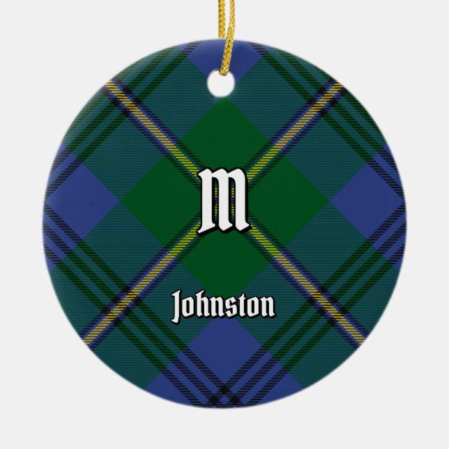 Klan Johnston Tartan Ceramic Ornament (Framsidan)