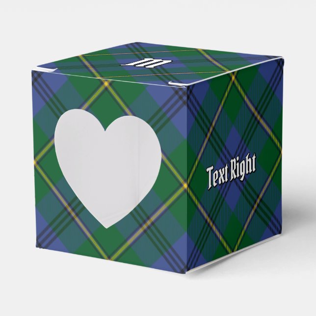 Klan Johnston Tartan Favor Box Presentaskar (Framsidan Sidan)
