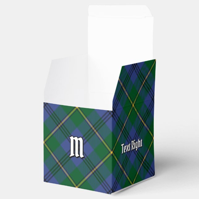 Klan Johnston Tartan Favor Box Presentaskar (Öppnad)
